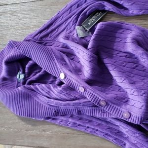 Purple sweater with buttons